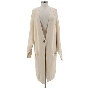 Free People Beige Open Front Cardigan